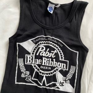 Pabst Blue Ribbon ribbed tank top